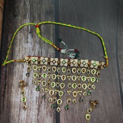 Traditional Rajasthani AD Aad Necklace With Kundan Meenakari For Bridal Jewelry AAD 001