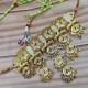 Traditional Rajasthani AD Aad Necklace Set – Gold Plated Bridal Choker with Dangling Stones AAD 002