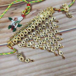 Handcrafted Rajasthani AD AAD For  bridal wear ,A Traditional gold plated Aad 003