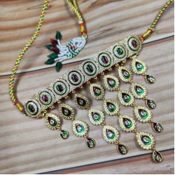 Designer Multicolor Bridal Ad AAD – Dazzling  Micro Gold AAD for Weddings & Festivals aad 005