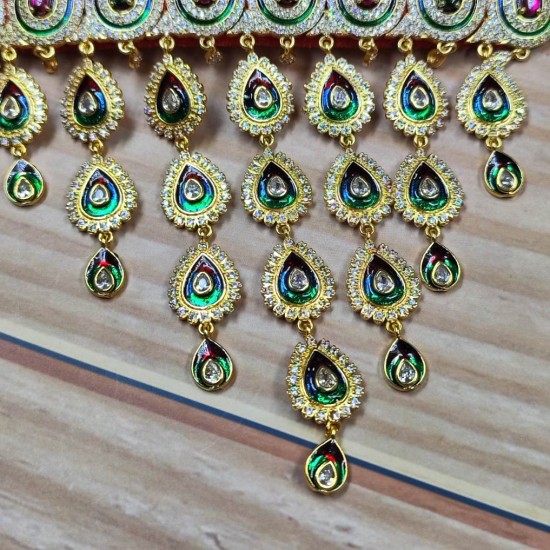 Designer Multicolor Bridal Ad AAD – Dazzling  Micro Gold AAD for Weddings & Festivals aad 005