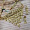 Traditional Rajasthani Aad Gold Necklace Choker Set with Earrings, Kundan Work, for Bridal and Festive wear AAD 010