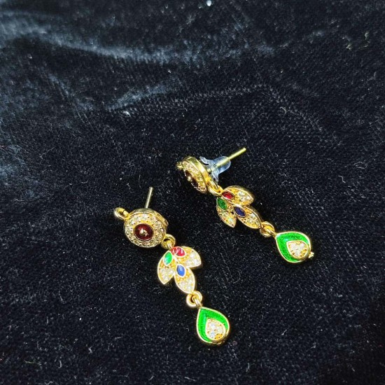 Exclusive Rajasthani Mini Aad Necklace Set – Bridal Choker with Matching Earrings Set AAD 013