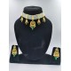 AD Chik set  with earrings 5 pandent star design in green ck-002