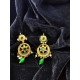 AD Chik set  with earrings 5 pandent star design in green ck-002