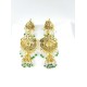 AD earrings with jhumar design in pital pech green colour er-002