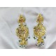 AD earrings with jhumar design in pital pech green colour er-002