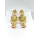 AD earrings with jhumar design in pital pech red colour er-003