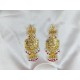 AD earrings with jhumar design in pital pech red colour er-003