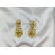 Ad earrings in temple design with pital pech multi colour er-004