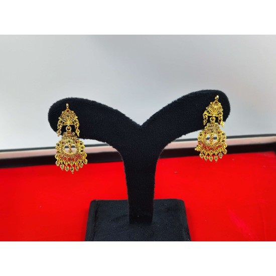 AD Earrings circle design in multi colour er-006