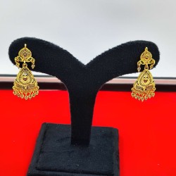 AD Earrings heart design in kalash motif pital pech multi colour er-009