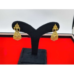 AD Earrings heart design in kalash motif pital pech multi colour er-009