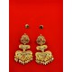AD Earrings double layer design in pital pech multi colour er-011