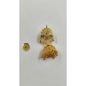 Gold Plated Ad Earrings Jhumka For Traditional Look In Pital Pech ER015