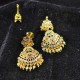 Ad Exquisite Traditional Gold Earrings with Colorful Stones Perfect for Party Wear ER027