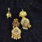Ad Exquisite Traditional Gold Small Earrings with Colorful Stones ER028
