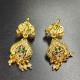 Ad Exquisite Traditional Gold Small Earrings with Colorful Stones ER028