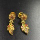 Traditional Ad Mini Earrings With Flower Design Motif In Multi Colour Stones ER029