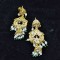 AD earrings with jhumar design in pital pech green colour er-002