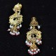AD earrings with jhumar design in pital pech red colour er-003