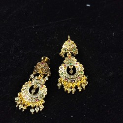 AD Earrings circle design in multi colour er-006