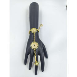 Ad Hastfool 2ps Ring Braslet  chakri design in green colour HF-001