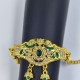 Hastfool 2ps Ring Braslet 5 finger flower design in green colour HF-009