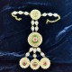 Exquisite Gold 2ps 1 Pair Hast phool Hand Harness with Pearls & Red Stones – Traditional Bridal & Festive Jewelry HF-014