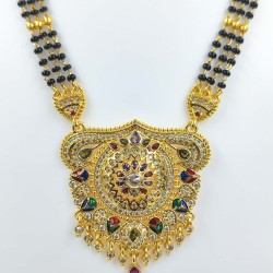 AD Mangalsutra 3 line big pandent kalash design in multi colour MS-001
