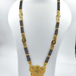 AD Mangalsutra 3 line big pandent rajputi design in multi colour MS-002