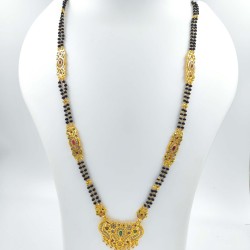 AD Mangalsutra 2 line big pandent kalash design in multi colour MS-003