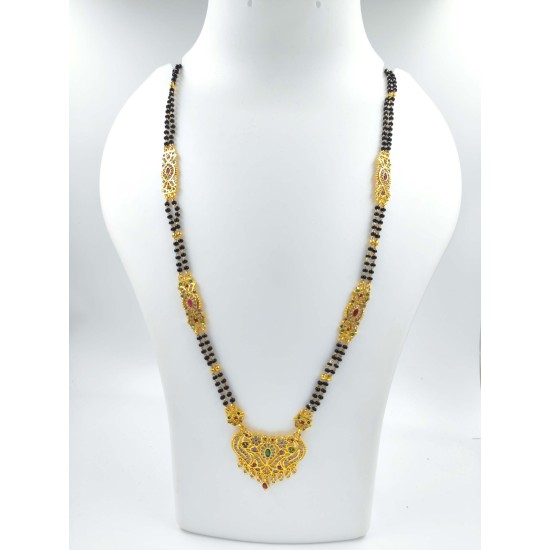 AD Mangalsutra 2 line big pandent kalash design in multi colour MS-003