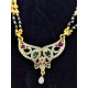 AD Mangalsutra 2 line small pandent mini keri design in multi colour MS-009