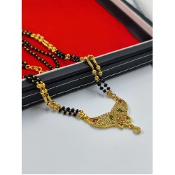 AD Mangalsutra 2 line small pandent mini keri design in multi colour MS-009