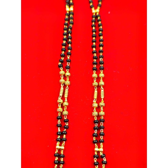 AD Mangalsutra 2 line small pandent peacock with meena design in multi colour MS-011