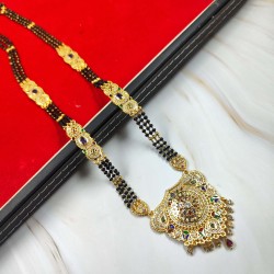 AD Mangalsutra 3 line big pandent kalash design in multi colour MS-001