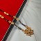 AD Mangalsutra Gerua shade 2 line big pandent  kalash design in multi colour MS-005