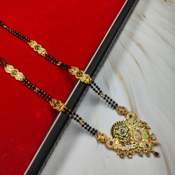 AD Mangalsutra 2 line big pandent Keri design in multi colour MS-006