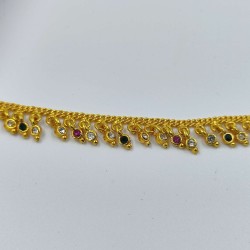 Nath nose ring peacock design in multi colour NR-002