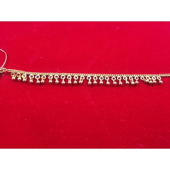 Nath nose ring peacock and mini flower design in meena colour NR-005