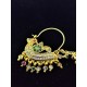 Nath  AD nose ring with peacock design in multi colour NR-008