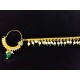 Nath nose ring 7 stones in green colour NR-010