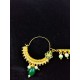 Nath nose ring 7 stones in green colour NR-010