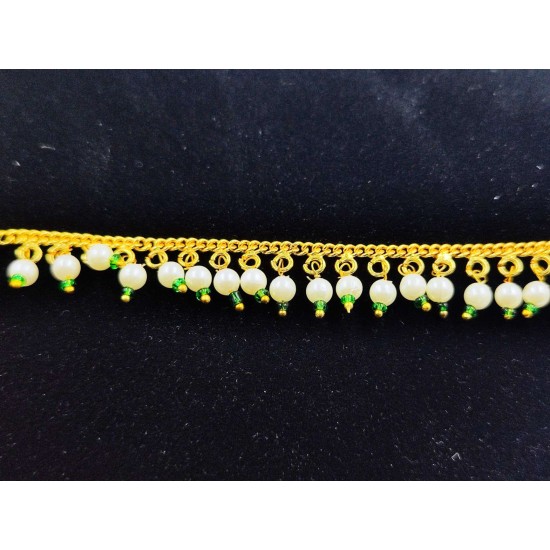 Nath nose ring 7 stones in green colour NR-010