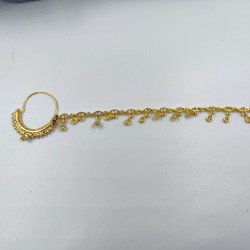 Nath AD nose ring with peacock design in multi colour NR-011