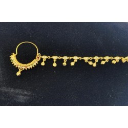 Nath AD nose ring with peacock design in multi colour NR-011