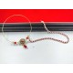 Indian Bridal Ad Nath Nose Ring in 7 Stones Design with Red and White Accents NR-18
