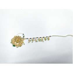 Bridal Nath Nose Ring Peacock Design In Green Colour NR-21