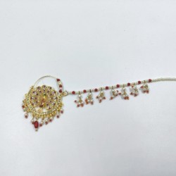 Bridal Nath Nose Ring Peacock Design In Pink Colour NR-22